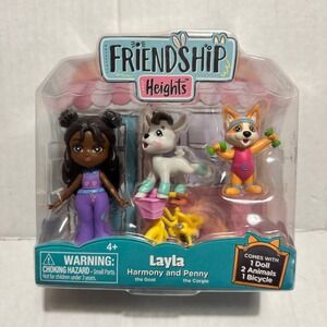 Friendship Heights Layla Doll Harmony & Penny Animals Bike Far Out Toys NEW Gift